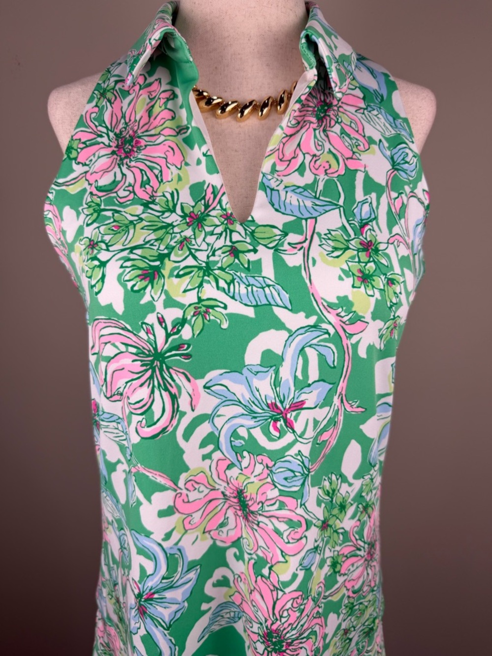 Lilly Pulitzer Luxletic Dania Dress UPF 50+ Tennis Dress Floral Print M - Picture 6 of 14